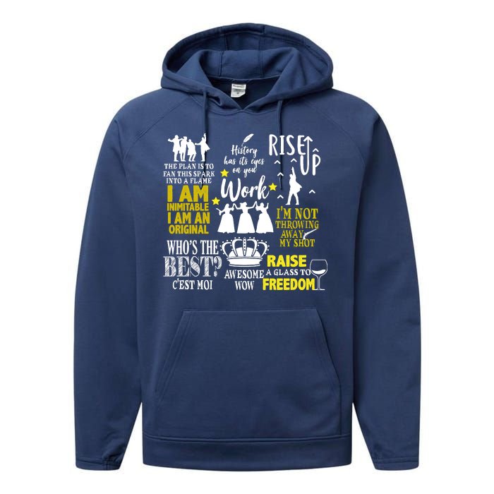 Alexander Hamilton Best Song Quotes Lyrics Performance Fleece Hoodie