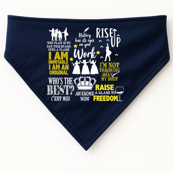 Alexander Hamilton Best Song Quotes Lyrics USA-Made Doggie Bandana