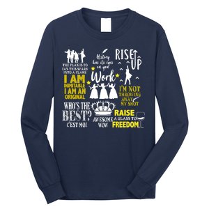 Alexander Hamilton Best Song Quotes Lyrics Long Sleeve Shirt