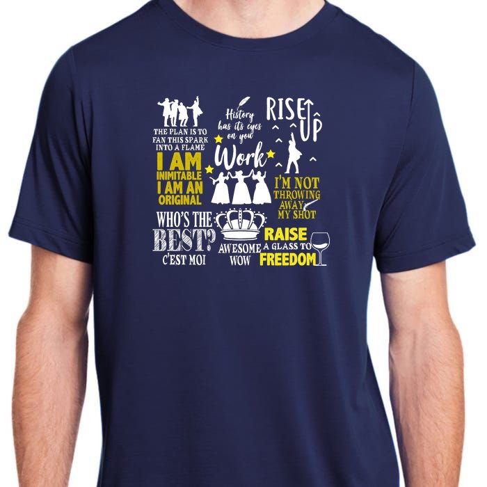 Alexander Hamilton Best Song Quotes Lyrics Adult ChromaSoft Performance T-Shirt