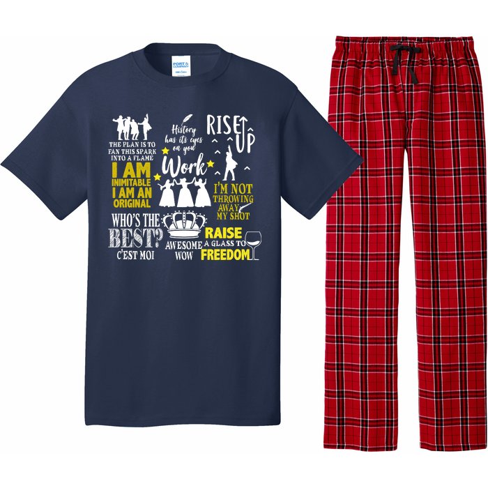 Alexander Hamilton Best Song Quotes Lyrics Pajama Set