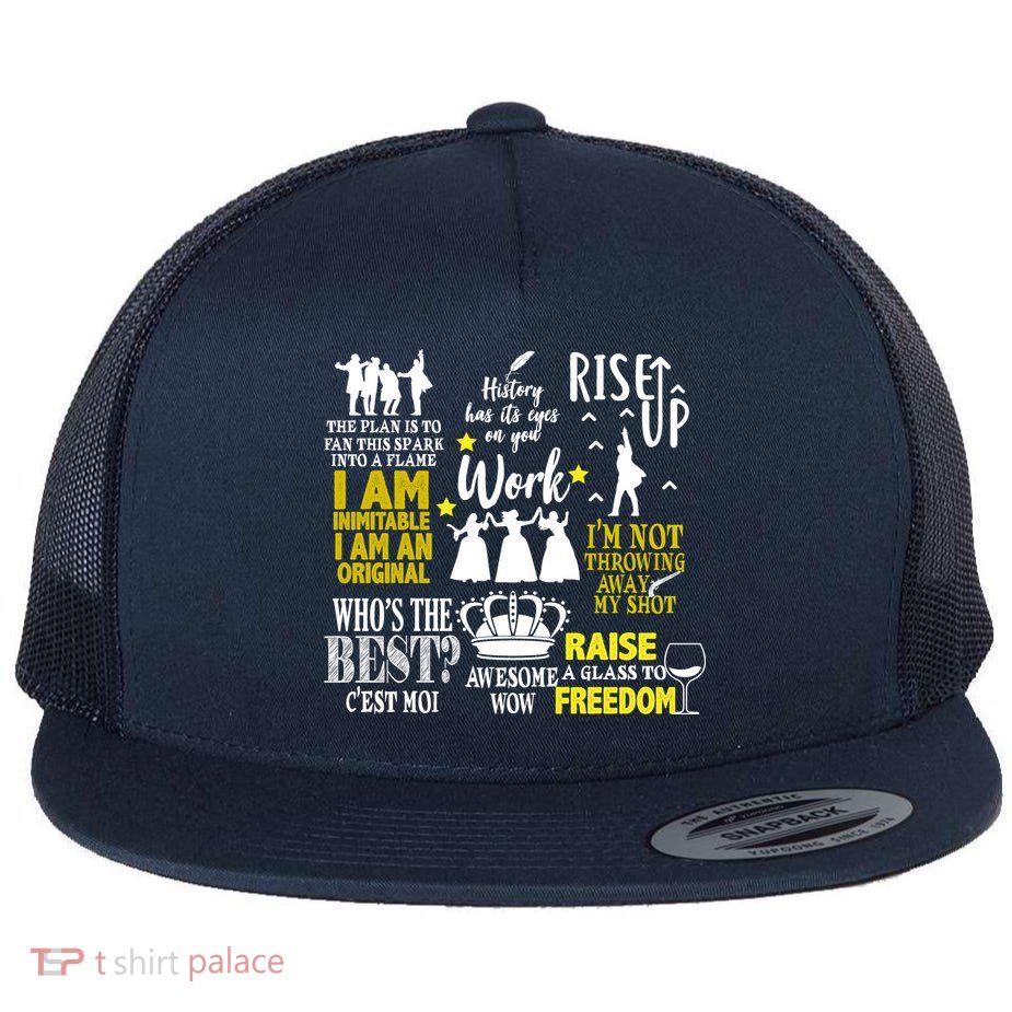 Alexander Hamilton Best Song Quotes Lyrics Flat Bill Trucker Hat