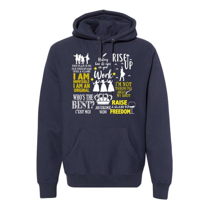 Alexander Hamilton Best Song Quotes Lyrics Premium Hoodie