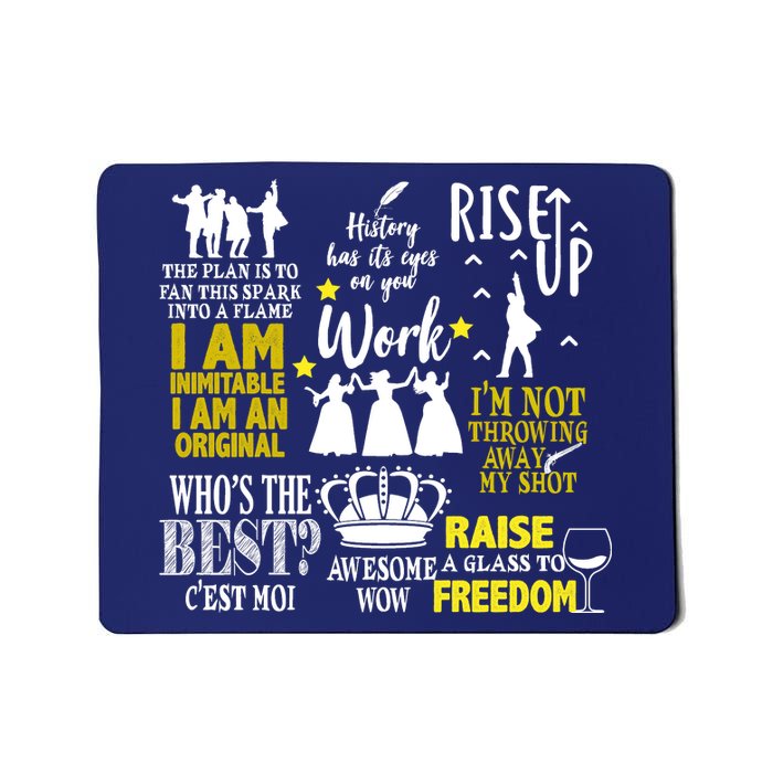 Alexander Hamilton Best Song Quotes Lyrics Mousepad