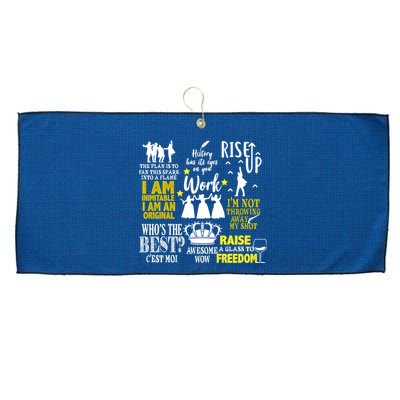 Alexander Hamilton Best Song Quotes Lyrics Large Microfiber Waffle Golf Towel