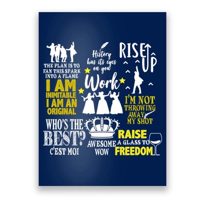 Alexander Hamilton Best Song Quotes Lyrics Poster