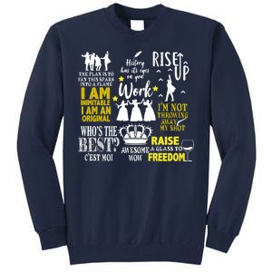 Alexander Hamilton Best Song Quotes Lyrics Tall Sweatshirt