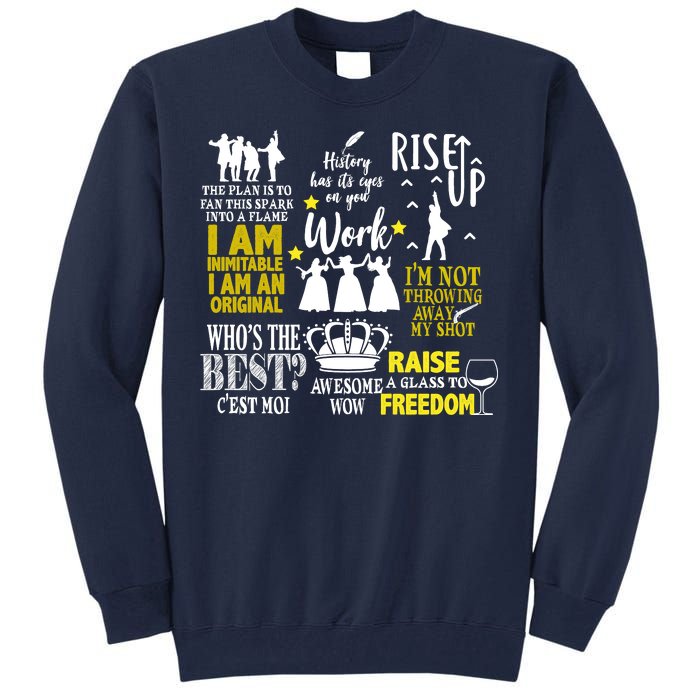 Alexander Hamilton Best Song Quotes Lyrics Tall Sweatshirt