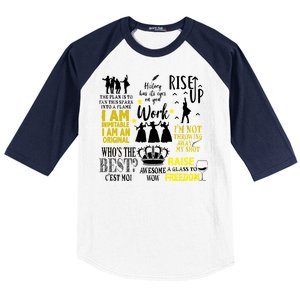 Alexander Hamilton Best Song Quotes Lyrics Baseball Sleeve Shirt