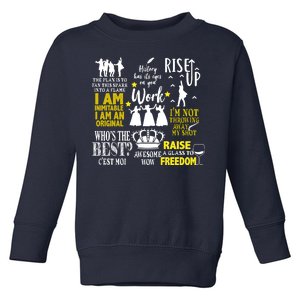 Alexander Hamilton Best Song Quotes Lyrics Toddler Sweatshirt