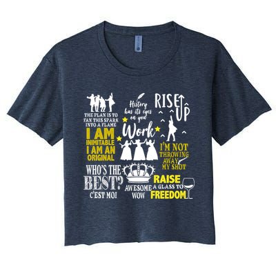 Alexander Hamilton Best Song Quotes Lyrics Crop Top