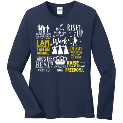 Alexander Hamilton Best Song Quotes Lyrics Ladies Long Sleeve Shirt