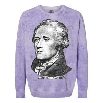 Alexander Hamilton Big Face Portrait A. Ham Colorblast Crewneck Sweatshirt