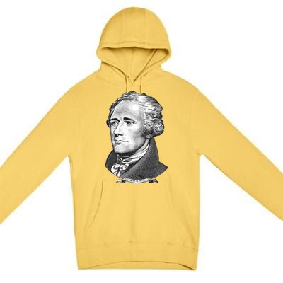 Alexander Hamilton Big Face Portrait A. Ham Premium Pullover Hoodie