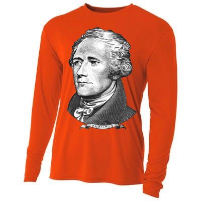 Alexander Hamilton Big Face Portrait A. Ham Cooling Performance Long Sleeve Crew