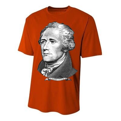 Alexander Hamilton Big Face Portrait A. Ham Performance Sprint T-Shirt