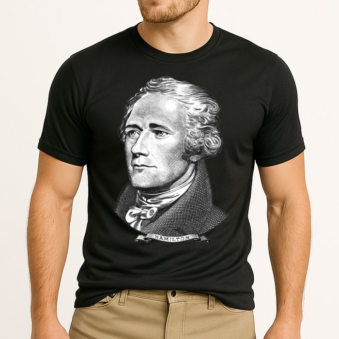 Alexander Hamilton Big Face Portrait A. Ham Performance Shirt