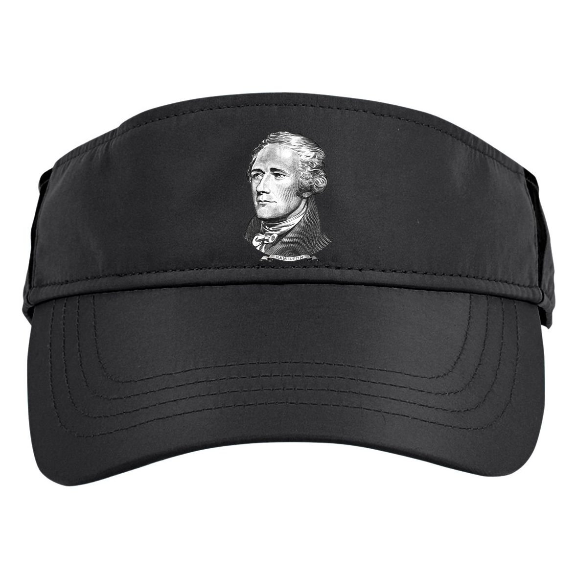 Alexander Hamilton Big Face Portrait A. Ham Adult Drive Performance Visor