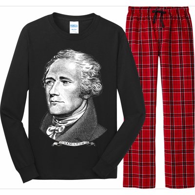 Alexander Hamilton Big Face Portrait A. Ham Long Sleeve Pajama Set