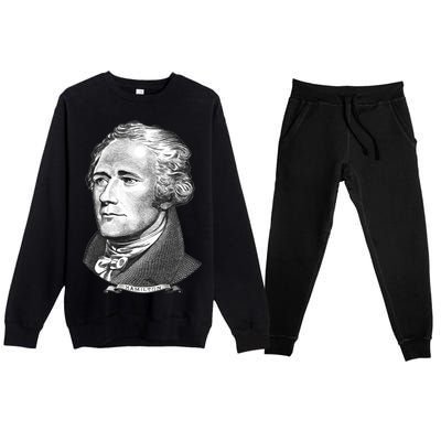 Alexander Hamilton Big Face Portrait A. Ham Premium Crewneck Sweatsuit Set