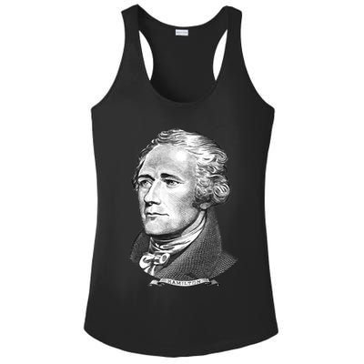 Alexander Hamilton Big Face Portrait A. Ham Ladies PosiCharge Competitor Racerback Tank