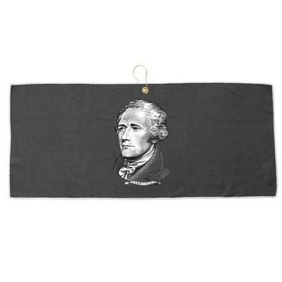 Alexander Hamilton Big Face Portrait A. Ham Large Microfiber Waffle Golf Towel