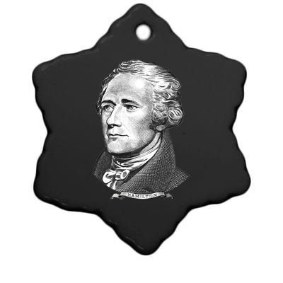 Alexander Hamilton Big Face Portrait A. Ham Ceramic Star Ornament