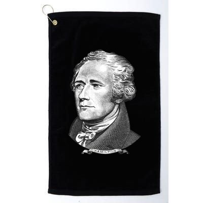 Alexander Hamilton Big Face Portrait A. Ham Platinum Collection Golf Towel