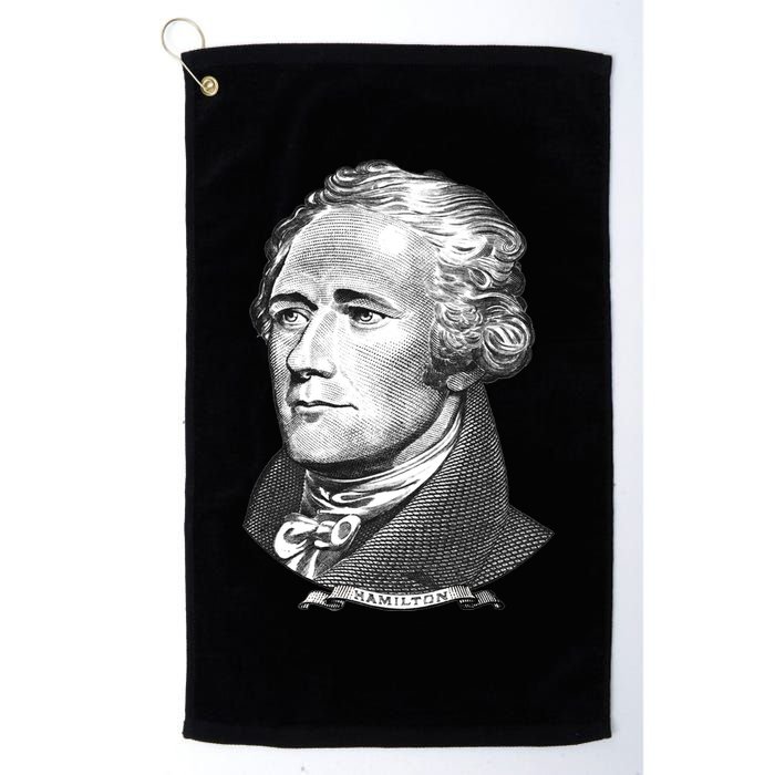 Alexander Hamilton Big Face Portrait A. Ham Golf Towel