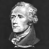 Alexander Hamilton Big Face Portrait A. Ham Golf Towel