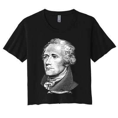 Alexander Hamilton Big Face Portrait A. Ham Crop Top