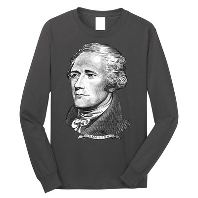 Alexander Hamilton Big Face Portrait A. Ham Long Sleeve Shirt