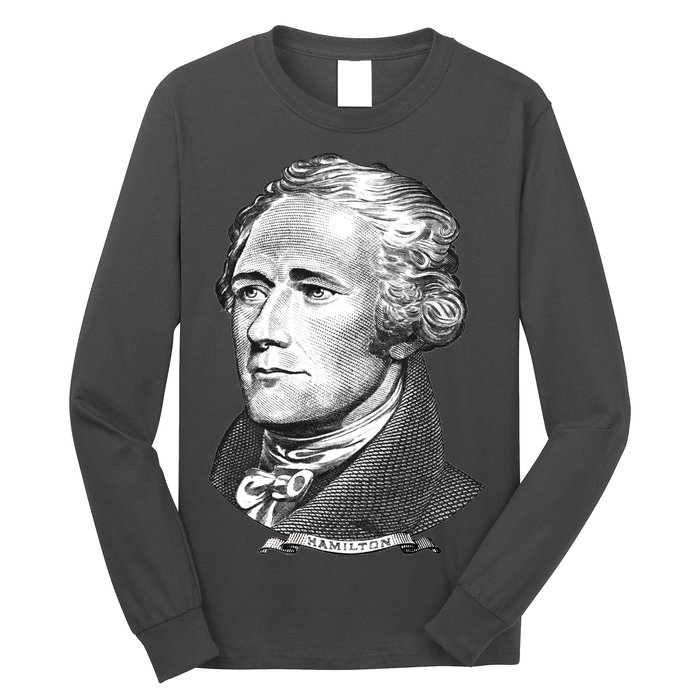 Alexander Hamilton Big Face Portrait A. Ham Long Sleeve Shirt