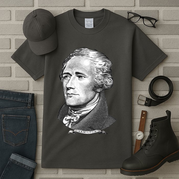 Alexander Hamilton Big Face Portrait A. Ham Tall T-Shirt