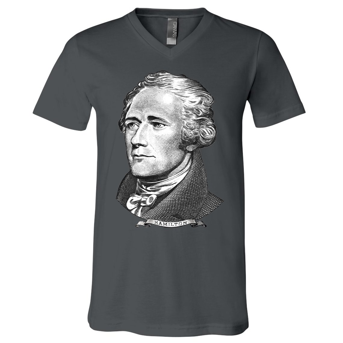 Alexander Hamilton Big Face Portrait A. Ham V-Neck T-Shirt