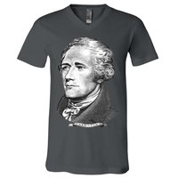 Alexander Hamilton Big Face Portrait A. Ham V-Neck T-Shirt