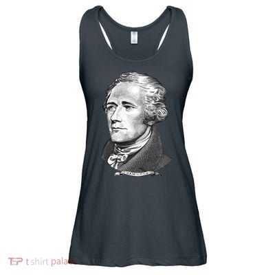 Alexander Hamilton Big Face Portrait A. Ham Ladies Essential Flowy Tank