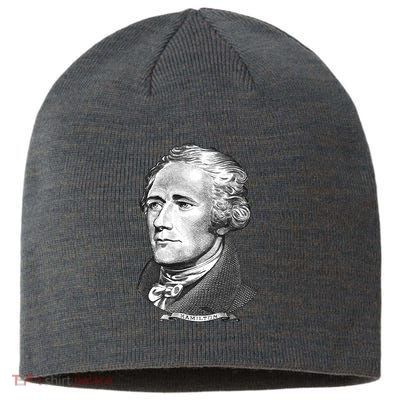 Alexander Hamilton Big Face Portrait A. Ham Sustainable Beanie