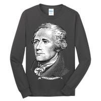 Alexander Hamilton Big Face Portrait A. Ham Tall Long Sleeve T-Shirt