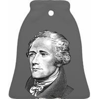 Alexander Hamilton Big Face Portrait A. Ham Ceramic Bell Ornament