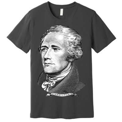 Alexander Hamilton Big Face Portrait A. Ham Premium T-Shirt