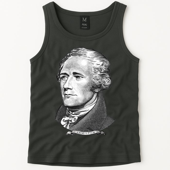 Alexander Hamilton Big Face Portrait A. Ham Tank Top