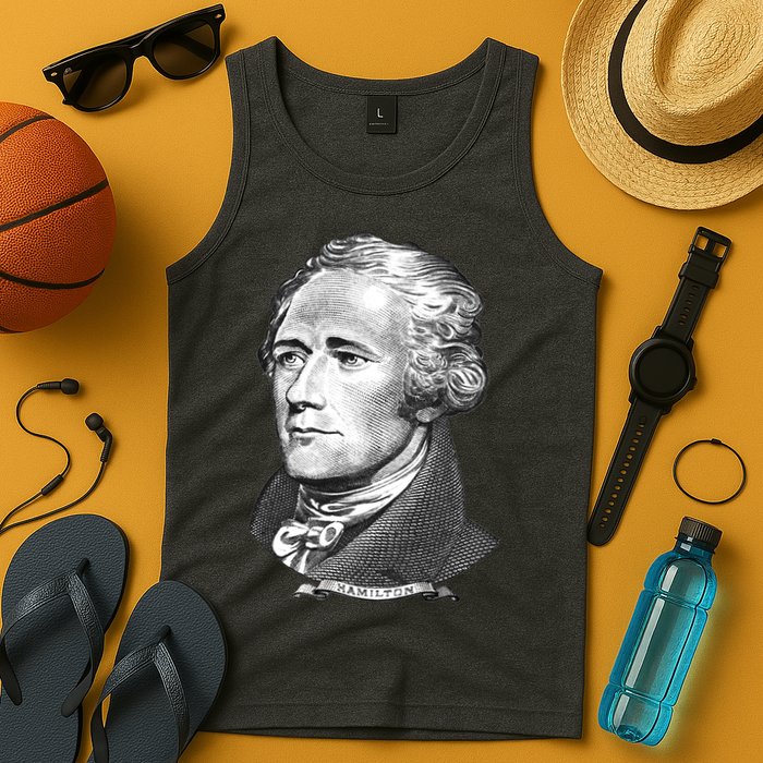 Alexander Hamilton Big Face Portrait A. Ham Tank Top