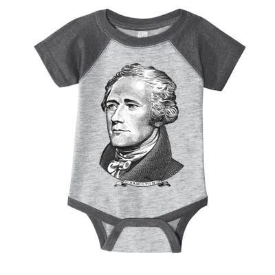 Alexander Hamilton Big Face Portrait A. Ham Infant Baby Jersey Bodysuit