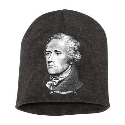 Alexander Hamilton Big Face Portrait A. Ham Short Acrylic Beanie