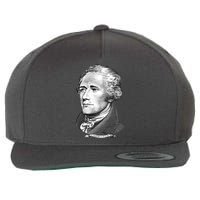 Alexander Hamilton Big Face Portrait A. Ham Wool Snapback Cap