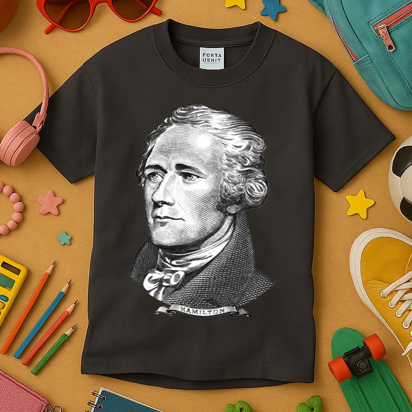 Alexander Hamilton Big Face Portrait A. Ham Kids T-Shirt