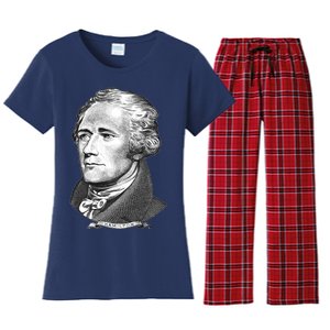 Alexander Hamilton Big Face Portrait A. Ham Women's Flannel Pajama Set