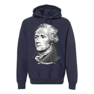 Alexander Hamilton Big Face Portrait A. Ham Premium Hoodie