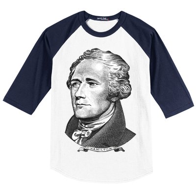 Alexander Hamilton Big Face Portrait A. Ham Baseball Sleeve Shirt